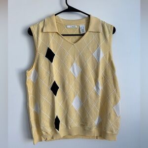 Vintage Liz Claiborne Golf Sweater Vest Size XL